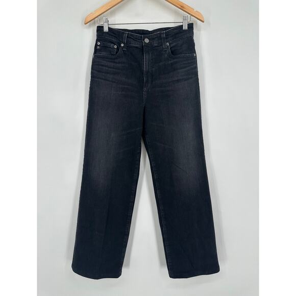AG Adriano Goldshmied The Tomas High Rise Baggy Straight Leg Jeans, Black - Picture 3 of 10